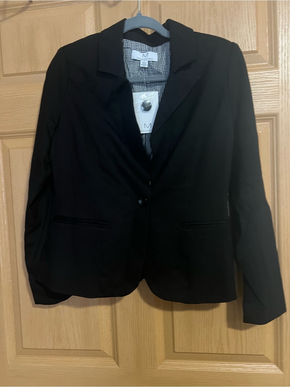 NWT Magaschoni Black Women's Single-Button Blazer MSRP $98